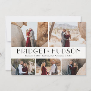 Convites Cor Editável Da Colagem Luxe Salvar A Placa De Dat