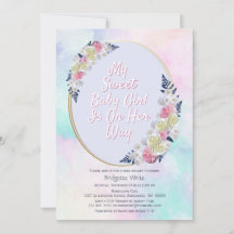 Cor Floral Azul-Rosa-chá de fraldas