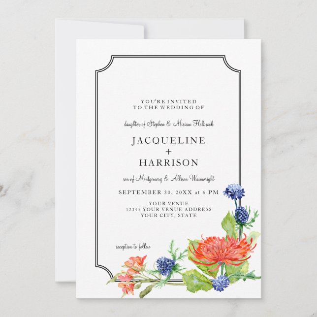 Convites Cor Floral Simples Queda Mãe Laranja Astro 3 (Frente)