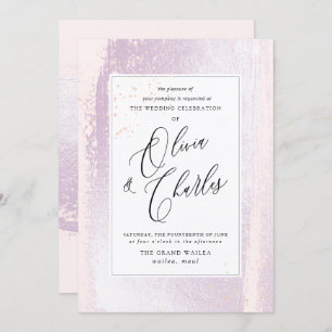 Convites Cor Lilática Lenta Brilhante + Metálico Esfarelo