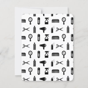 Convites COR PERSONALIZADA DO Padrão de Hairdresser de Sal