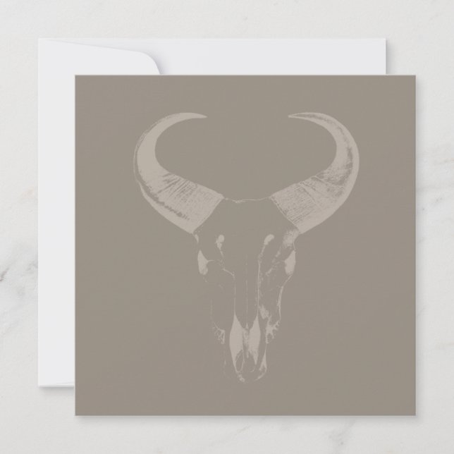 Convites COR PERSONALIZADA DOS Bandos Rustic Bull (Frente)