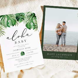Convites CORA Palma Tropical Aloha Baby Chá de fraldas