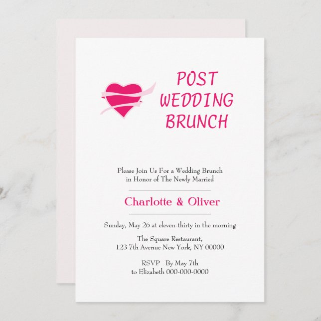 Convites Coração Adorável (Frente/Verso)