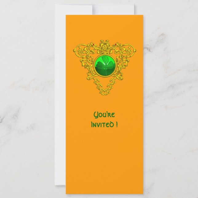CONVITES CORAÇÃO CÉLTICO COM FESTA DO DIA DE SÃO PATRÍCIO T (Frente)