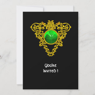 CONVITES CORAÇÃO CÉLTICO COM TREVO FESTA DO DIA DE SÃO PATR