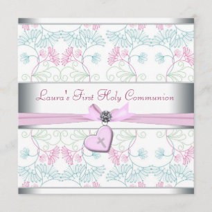 Convites Coração Cor-de-rosa-azul-azul-tênue, cor-de-rosa,