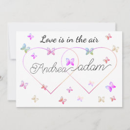 Convites coração das borboletas voadoras modernas