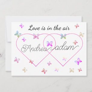 Convites coração das borboletas voadoras modernas