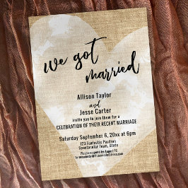 Convites Coração de Aquarela Branca Nós Casamos Festa em Ju