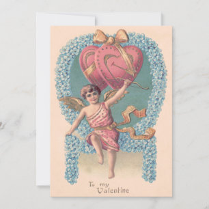 Convites Coração de Cupido Arco Flecha Não-Me-Esqueças