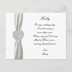 Convites Coração de Diamante Casamento Branco Carta de Dama
