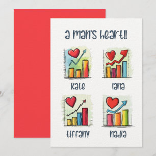 Convites Coração de Um Homem   Gráficos de Amor Engraçado p