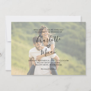 Convites Coração Desenhado à Mão   Casamento de Fotografias