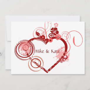 Convites Coração do Casamento