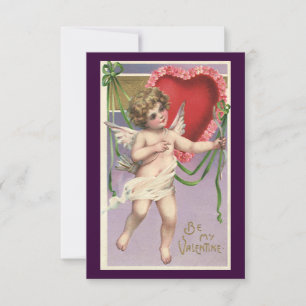 Convites Coração do Cupido do Dia dos Namorados Vitoriano A