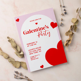 Convites Coração do Dia de os namorados do dia de Galentine