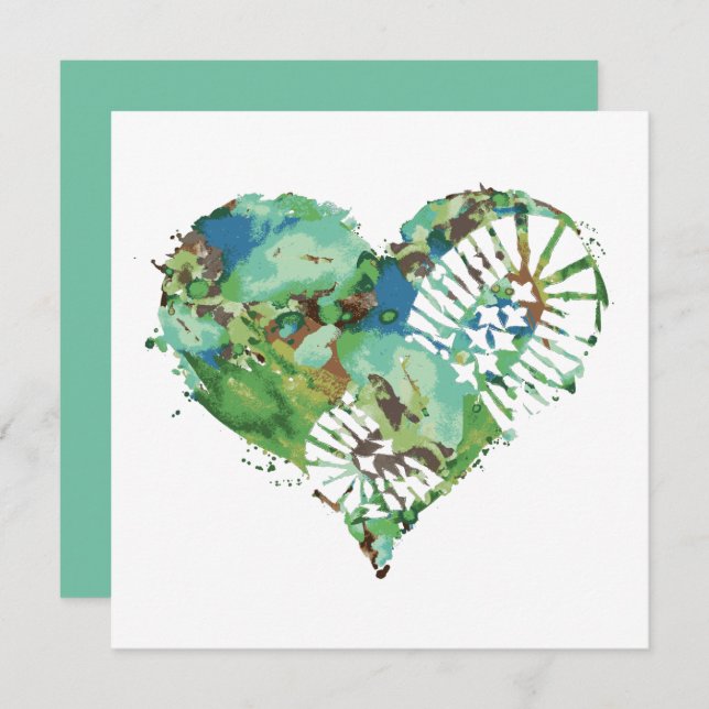 Convites coração do estômago de inicialização (Frente/Verso)