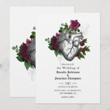 Coração Floral Caprichoso Casamento Gótico de Hall