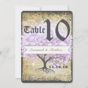 Convites Coração Folha Lavanda Árvore Vintage Casamento Pás