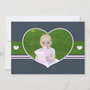 Convites Coração islâmico dos azuis bebés da foto de Aq