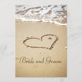 Convites Coração na costa