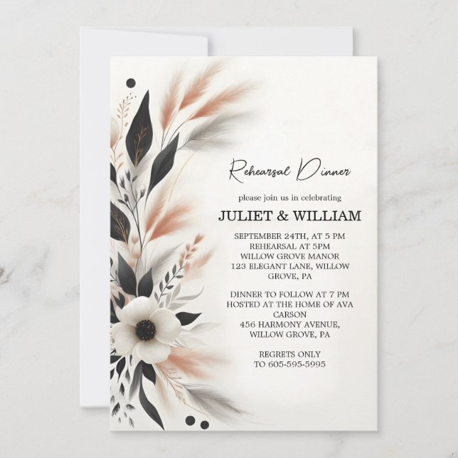 Convites Coração Nada Rico Apenas Adora Janto De Ensaio Div (Frente)