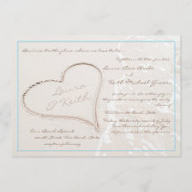 Coração no Casamento de Sand Beach