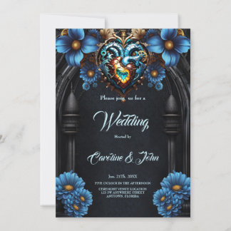 Convites Coração nobre steampunk