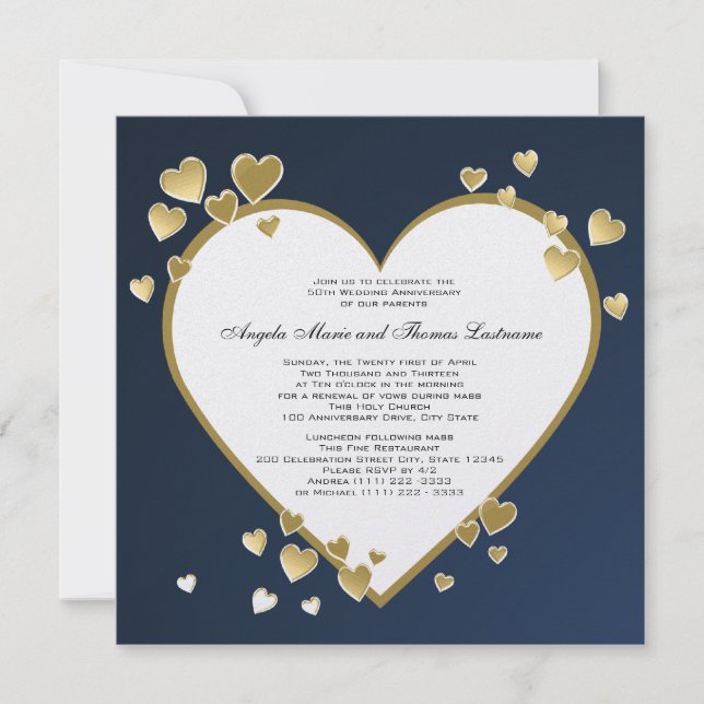 Convites Coração Noturno 50º Aniversário (Frente)