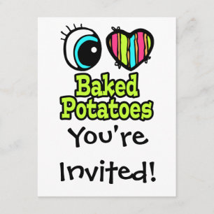 Convites Coração Olho Brilhante Eu Adoro Batatas Nuas