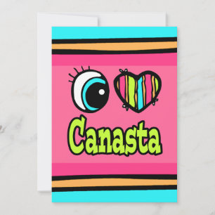 Convites Coração Olho Brilhante Eu Amo Canasta