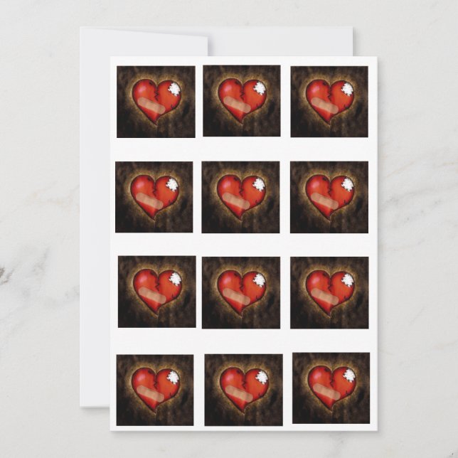 Convites Coração Quebrado/Enfermagem de Coração (Frente)