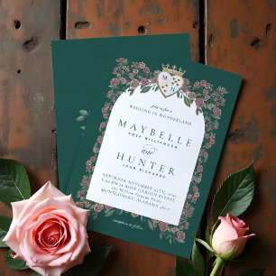 Convites Coração Real da Coroa Real do Jardim do Rosa de Fa