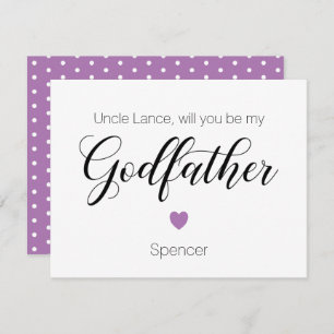 Convites Coração Roxo Você Será Minha Proposta De Padrinho