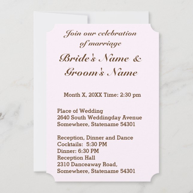 Convites Coração Silhouette Casal Bridal em Casamento de Ar (Frente)