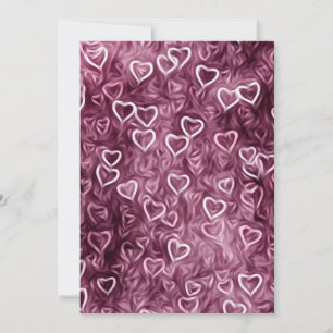 Convites Corações Caindo - Rosa