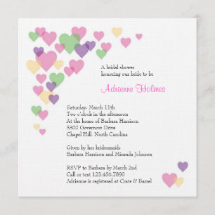 Convites Corações Coloridos