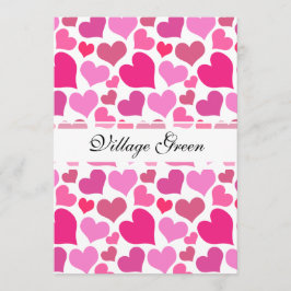 Convites Corações cor-de-rosa bonito para Bachelorette ou