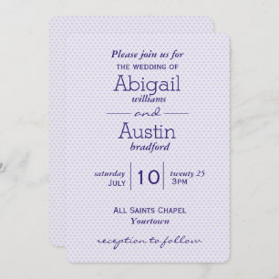 Convites Corações de Casamento Roxo