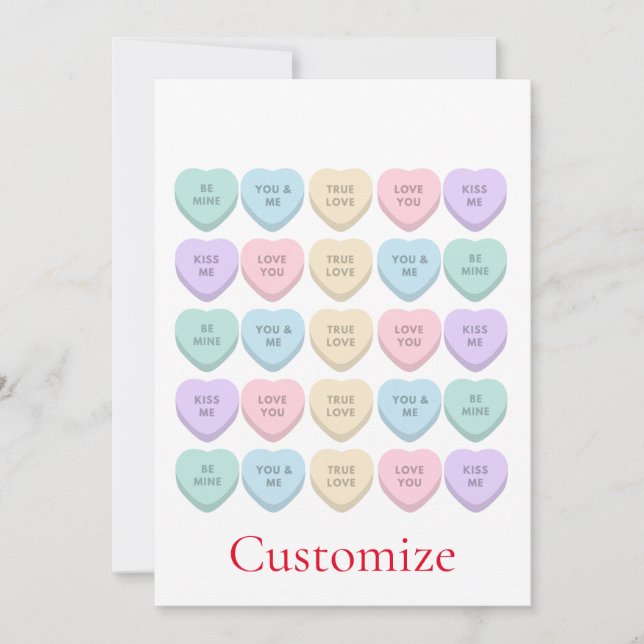 Convites Corações de namorados doce Thunder_Cove (Frente)