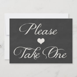 Convites Corações de Quadro de Giz Casamento | Pegue Um