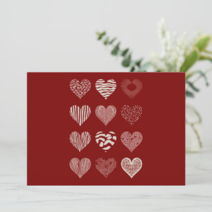 Convites Corações Dia dos Namorados Nove Corações Amor de N
