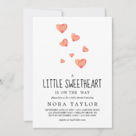 Convites Corações em Aquarela | Chás de Bebê Little Sweethe