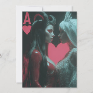 Convites Corações Enredados: Anjo e Diabo