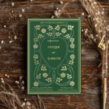 Corações Florais Dourados Medievais e Casamento co