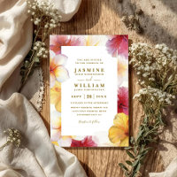 Corações Floridos Floral Moderno Código QR Casamen