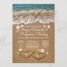 Corações no Casamento da Praia de Sand Summer