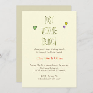 Convites Corações românticos adoráveis