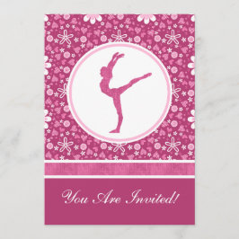Convites Corações Rosa Personalizados e Ginástica Floral